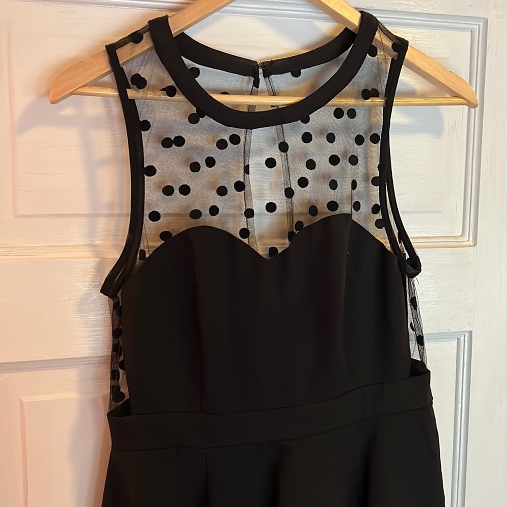 Urban Outfitters Sz M sweetheart cutout black skater dress